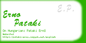 erno pataki business card