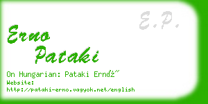 erno pataki business card